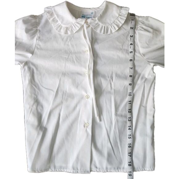 Wendy Bird Vintage 70s Tartan Plaid Pinafore Dress & Blouse Set Girls Size 12 - Picture 9 of 9